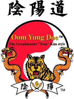 Oom Yung Doe Logo, Tiger and Dragon over an Oom Yung Symbol